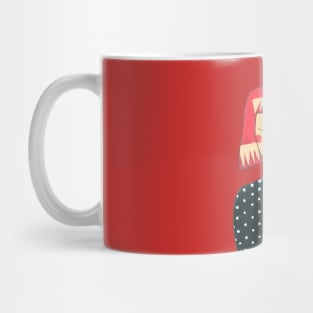 Cat Sleeping On a Girls Shoulder Mug